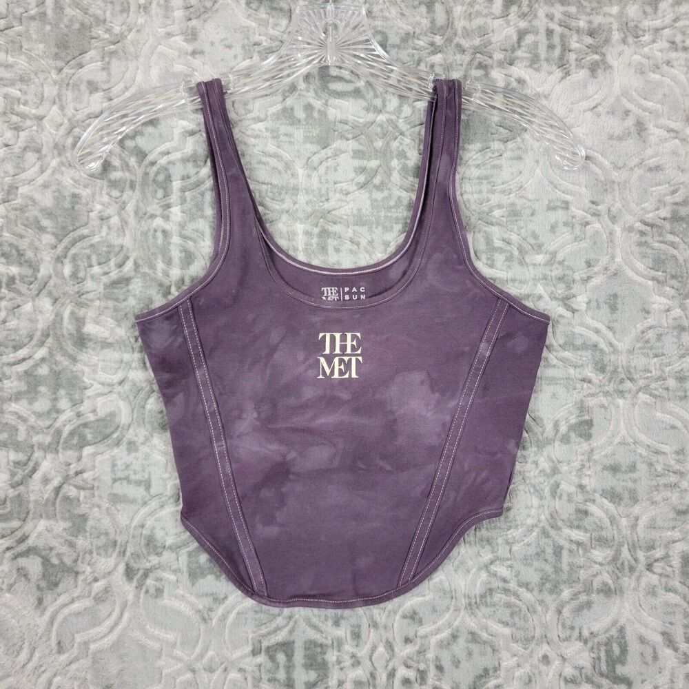 The Met Pac Sun Los Angeles Shirt Women’s Size Small Purple Crop Tank Top